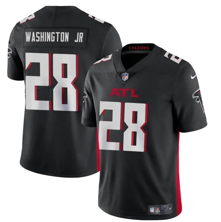 Youth Black Atlanta Falcons #28 Carlos Washington Jr Vapor Untouchable Limited Stitched Football Jersey